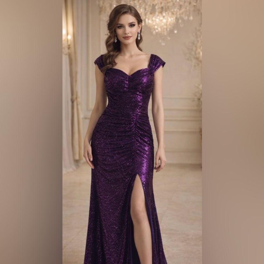 BNWT Elegant Purple Evening Gown